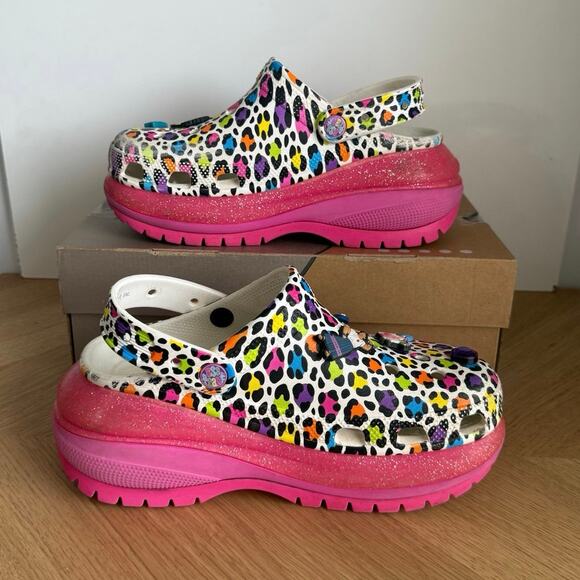 RARE Lisa Frank x CROCS Mega Crush Jibbitz Platform Clog- Men 6- Women 8 - Picture 5 of 11